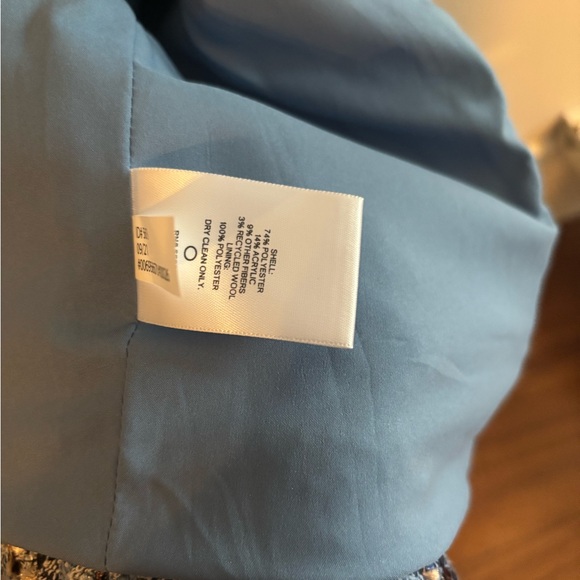 Express Blue and White Tweed Blazer - Picture 8 of 9